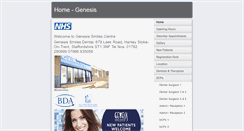 Desktop Screenshot of genesisdentalcentre.co.uk