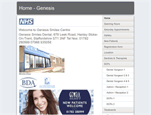 Tablet Screenshot of genesisdentalcentre.co.uk